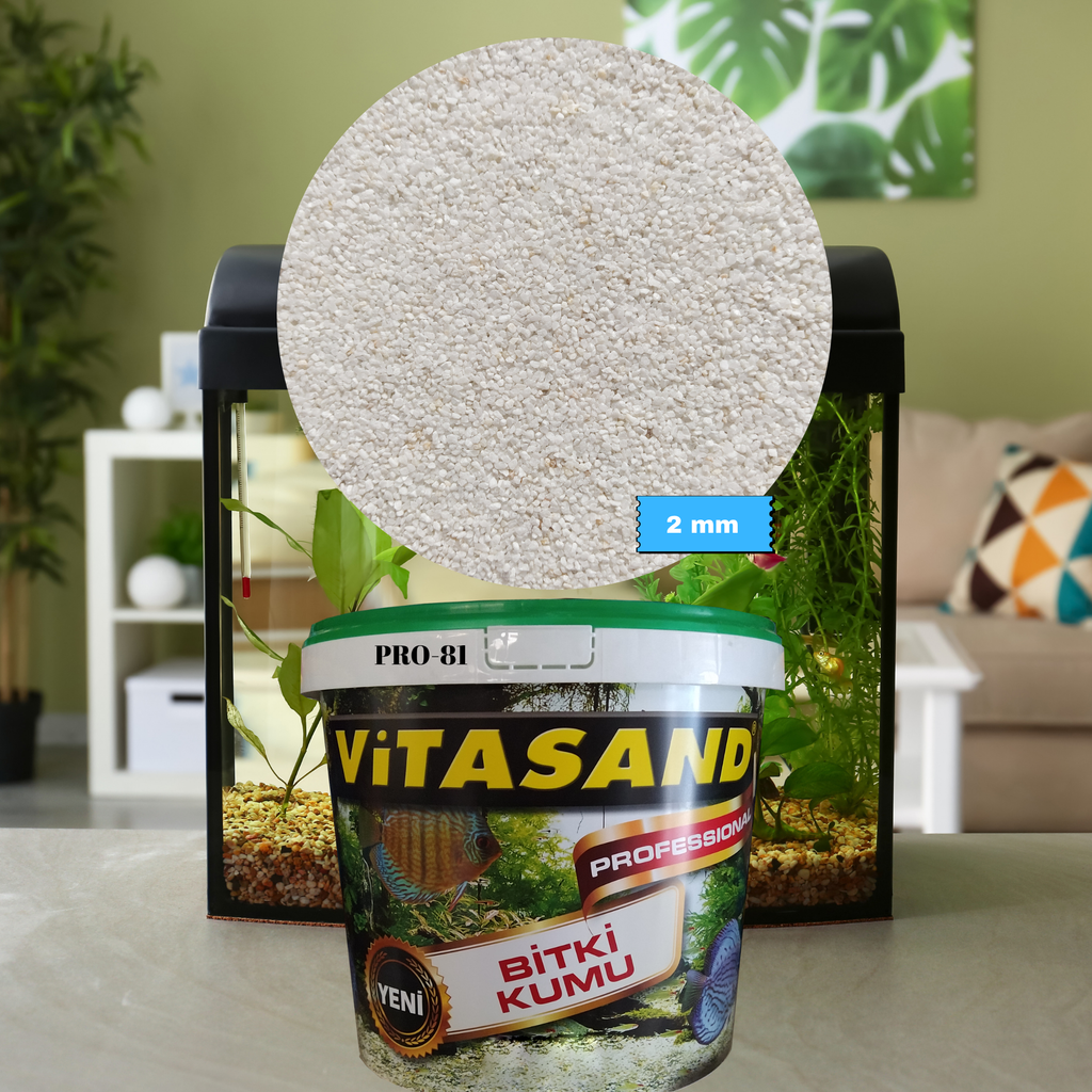 Vitasand Pro-81 2mm  Beyaz Bitki ve Akvaryum Kumu
